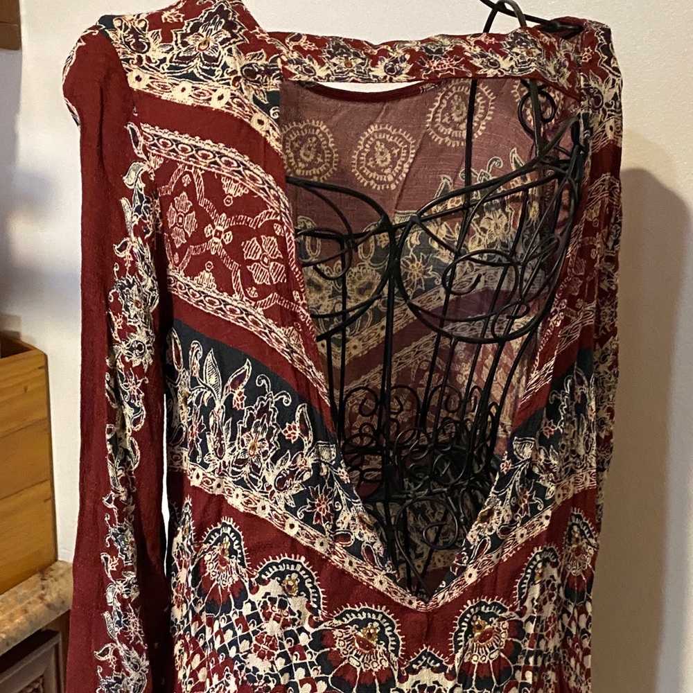 FP Movement by Free People Red and Blue Patterned Garment